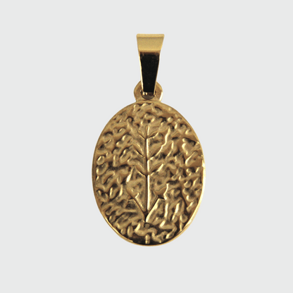Silver or Gold Stainless Steel Flower Oval Pendant For Women - Pendant - Boutique Wear RENN
