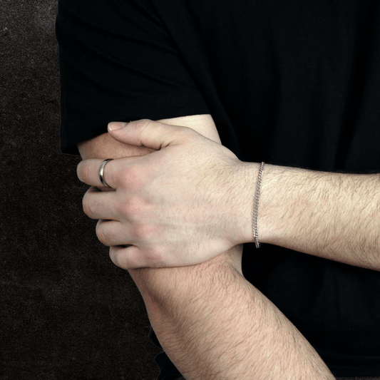 Bracelet de Chaîne Gourmette de 3mm Argentée