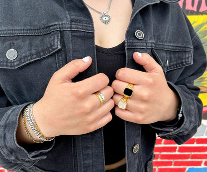 Gold Chunky Ring - Boutique Wear RENN