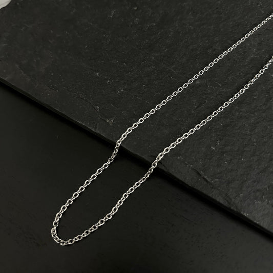 Silver Stainless Steel 3mm Rolo Chain Necklace For Men or Women - Boutique Wear RENN