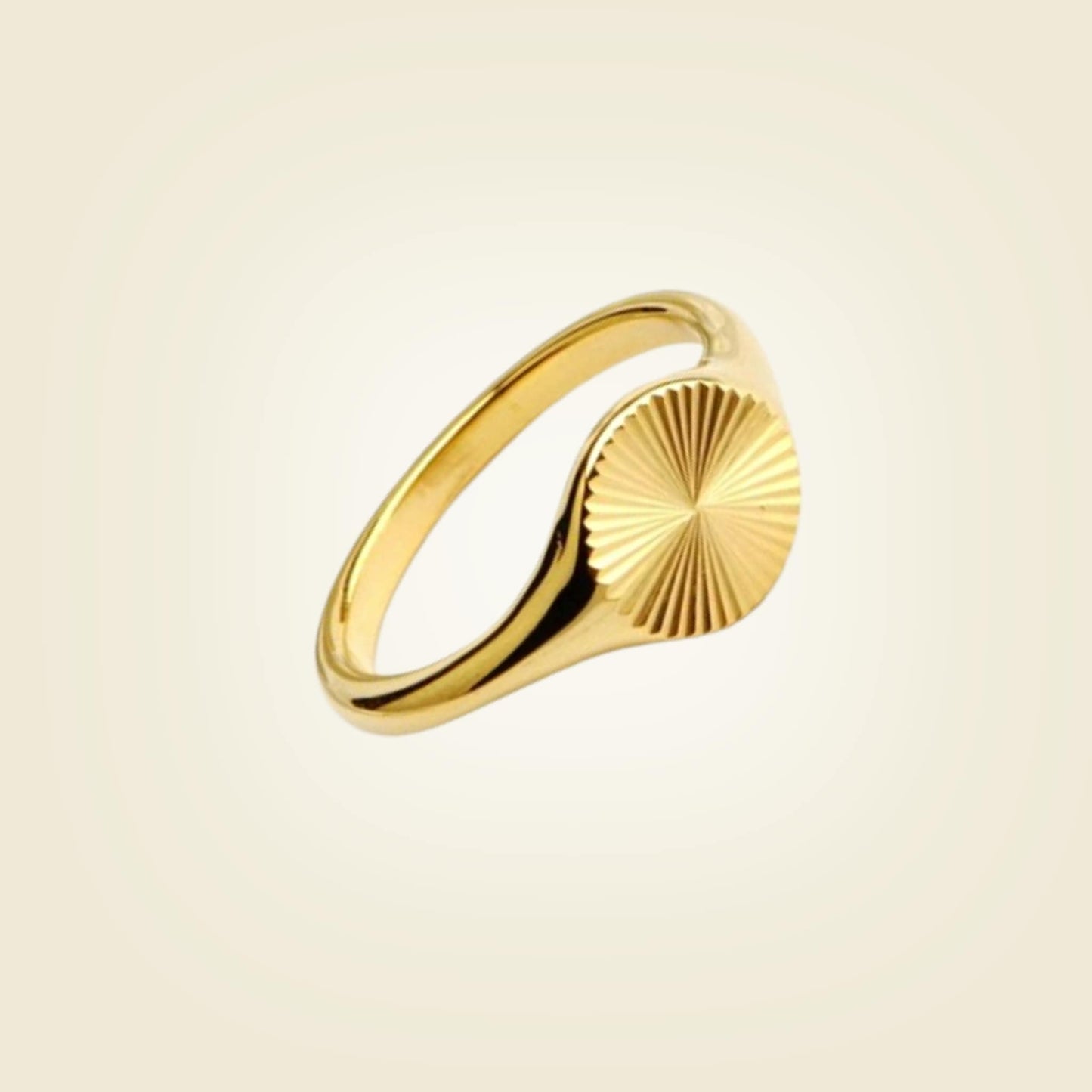 Gold Round Sunny Ring For Women - Ring - Boutique Wear RENN