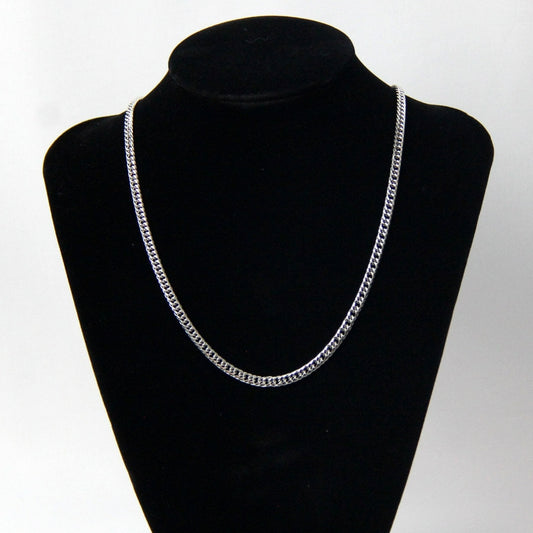 Silver 4mm Cuban Curb Chain Necklace For Men or Women - Necklace - Boutique Wear RENN