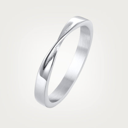 Simple Dainty Silver Twisted Ring For Women - Ring - Boutique Wear RENN