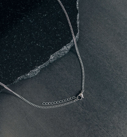 Silver Rectangle Carabiner Pendant Necklace For Men or Women - Necklace - Boutique Wear RENN