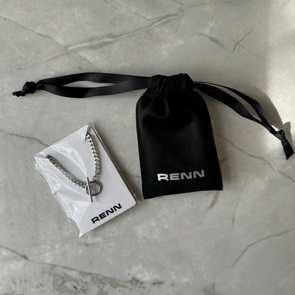 Silver Toggle Necklace 5mm Cuban Curb Chain For Men or Women - Pendant necklace - Boutique wear renn