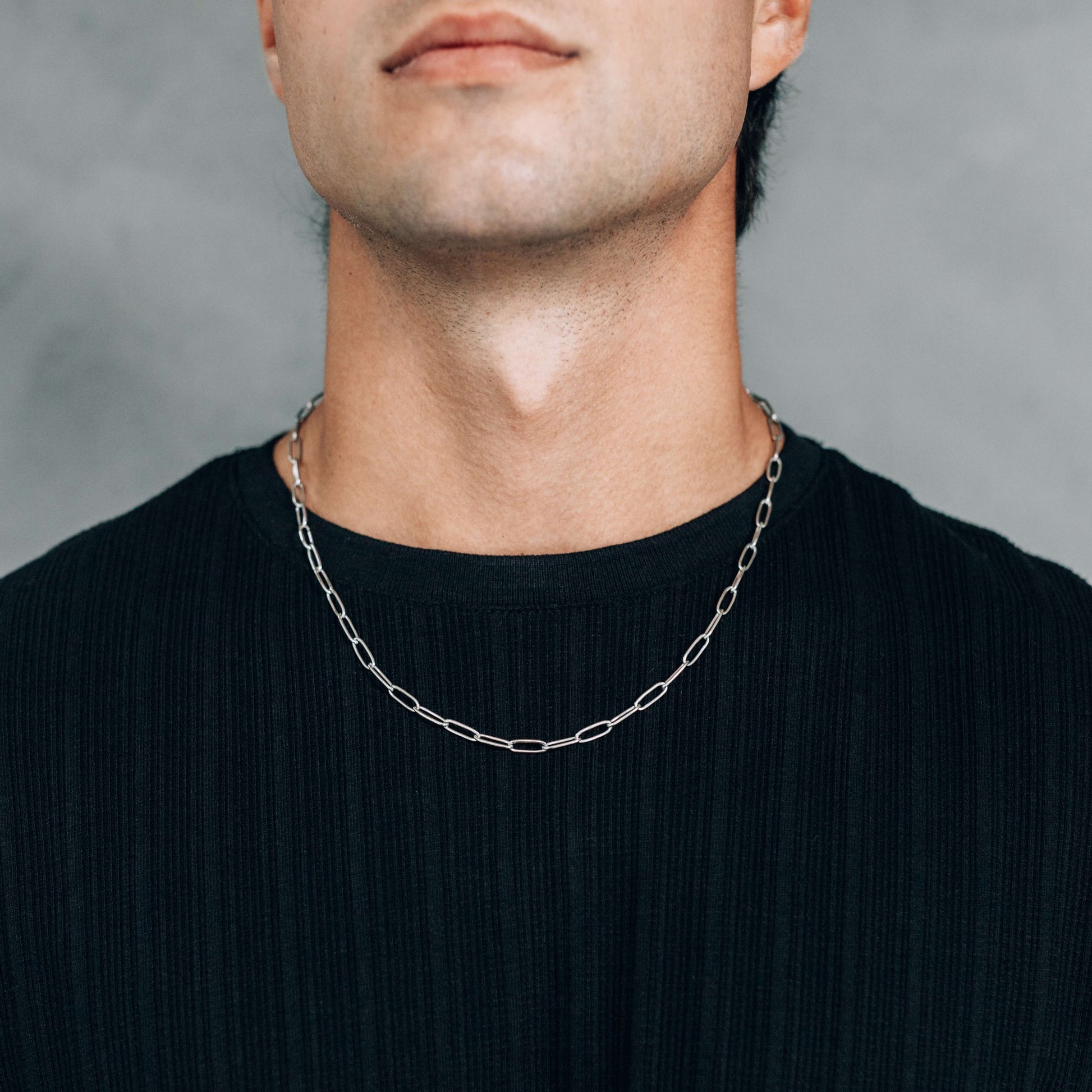 Silver 4mm Paperclip Chain For Women or Men - Stainless Steel Chain - Boutique Wear RENN