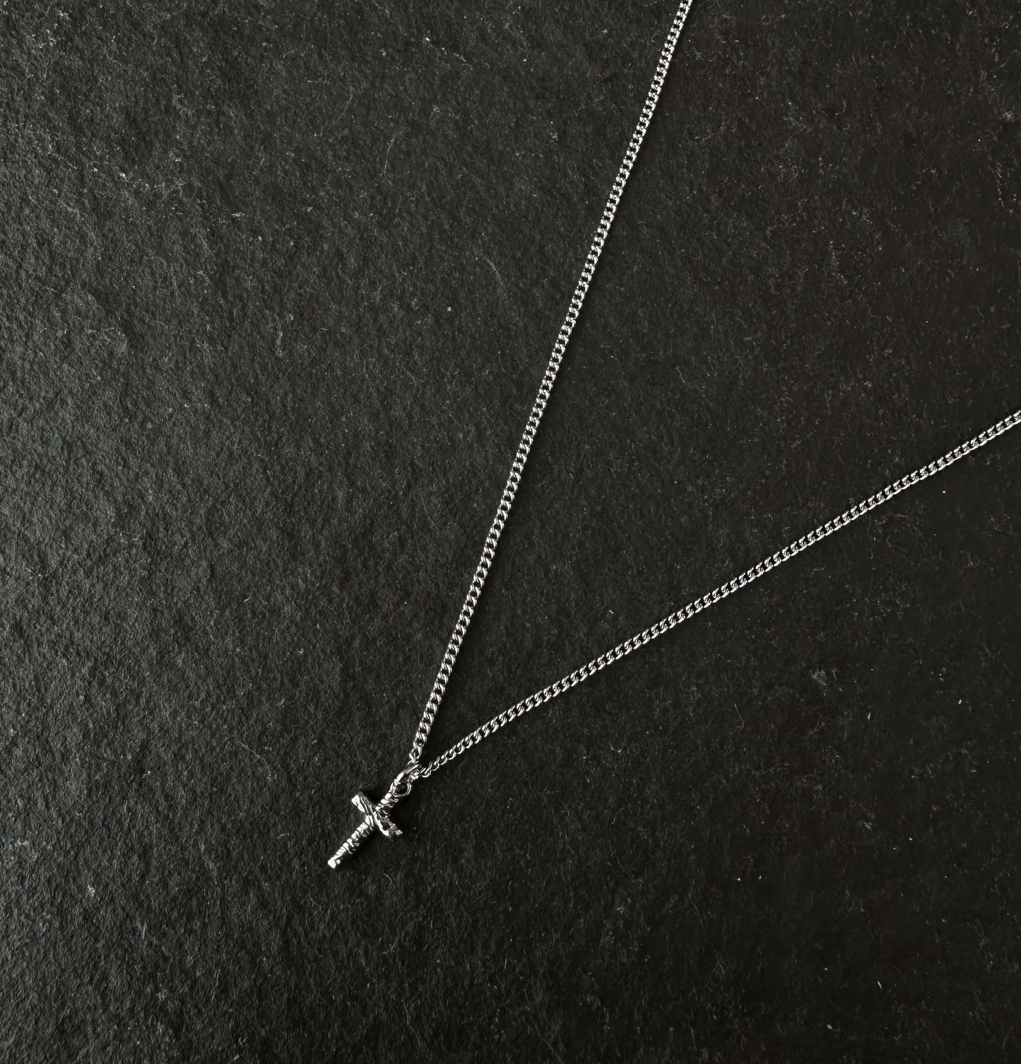 Silver Small Cross Pendant Necklace