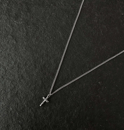 Silver Small Cross Pendant Necklace