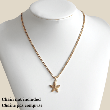 Gold Stainless Steel Starfish Pendant - Boutique Wear RENN