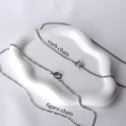 Simple Silver or Gold Toggle Necklace For Women or Men