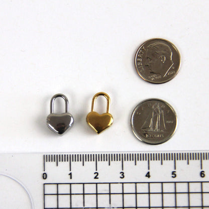 Silver or Gold Stainless Steel Heart Lock Pendant For Women - Pendant - Boutique Wear RENN