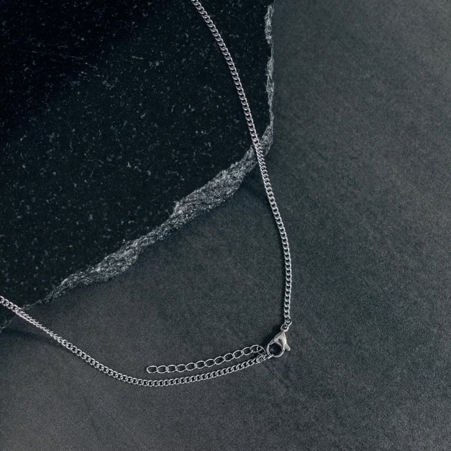 Silver Bar Rectangle Bar Pendant Necklace