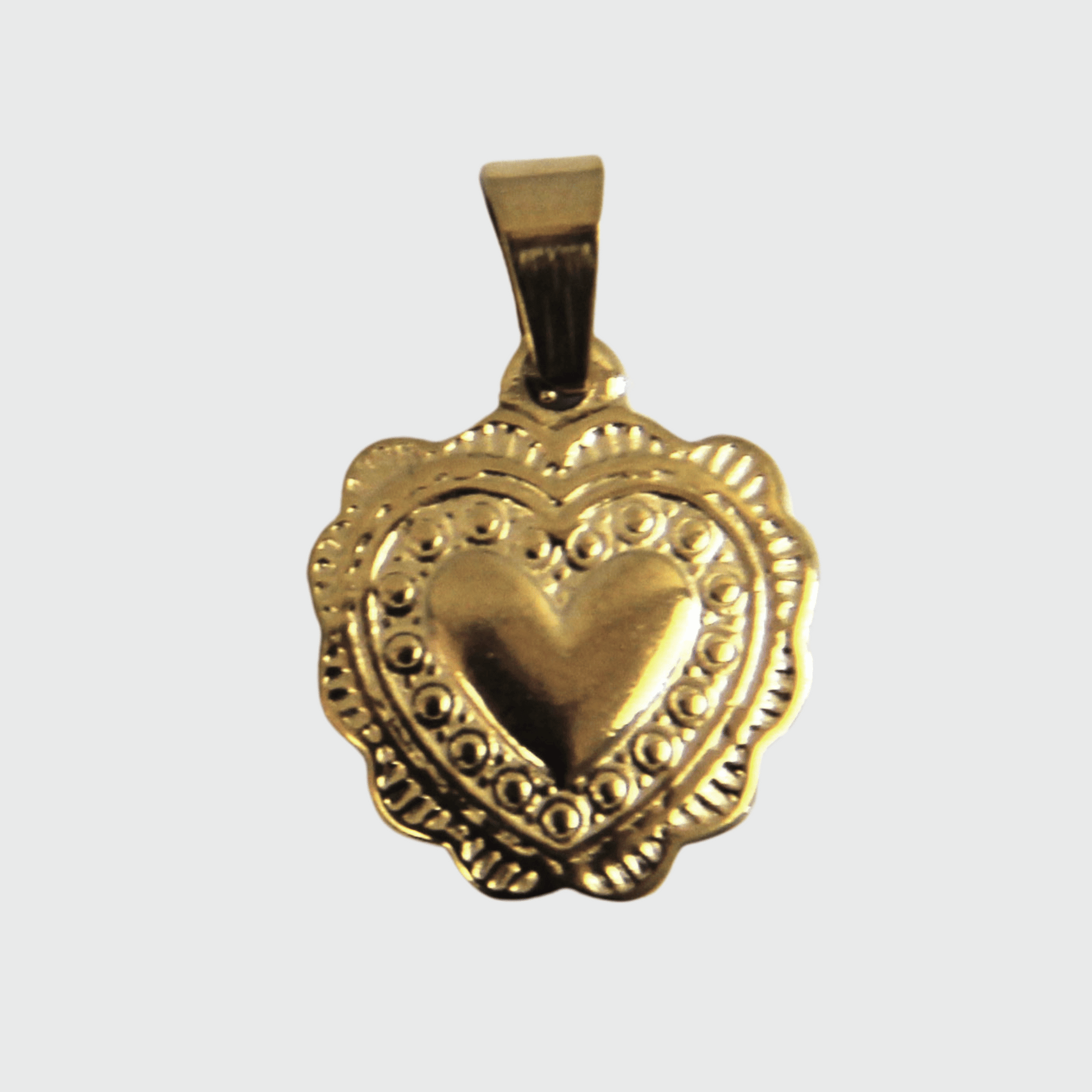Silver or Gold Stainless Steel Heart Pendant - Boutique Wear RENN