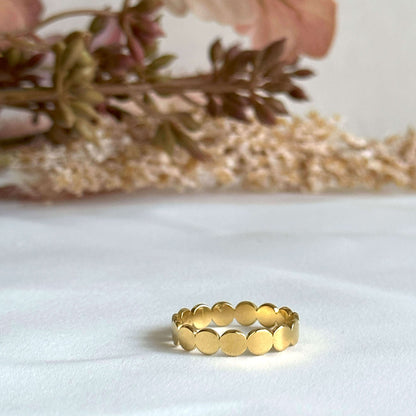 Silver or Gold Round Minimalist Ring For Women