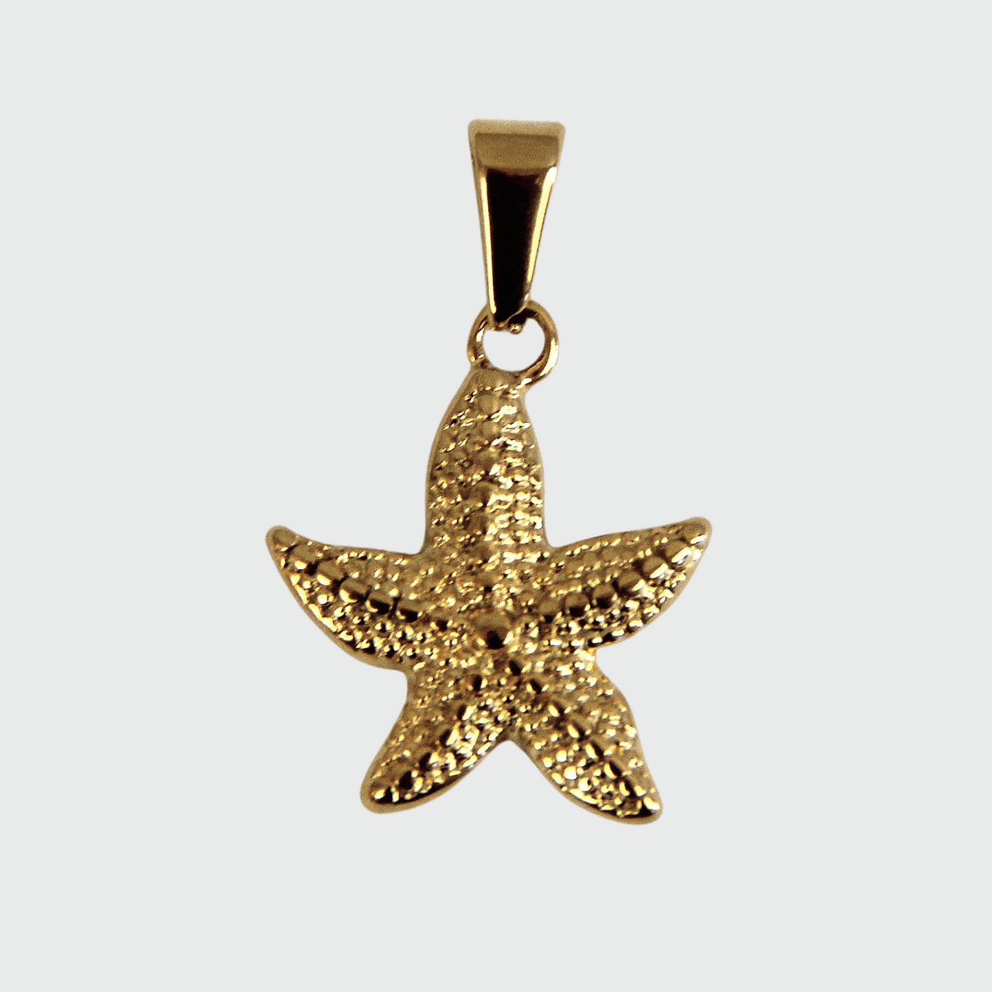 Gold Stainless Steel Starfish Pendant For Women