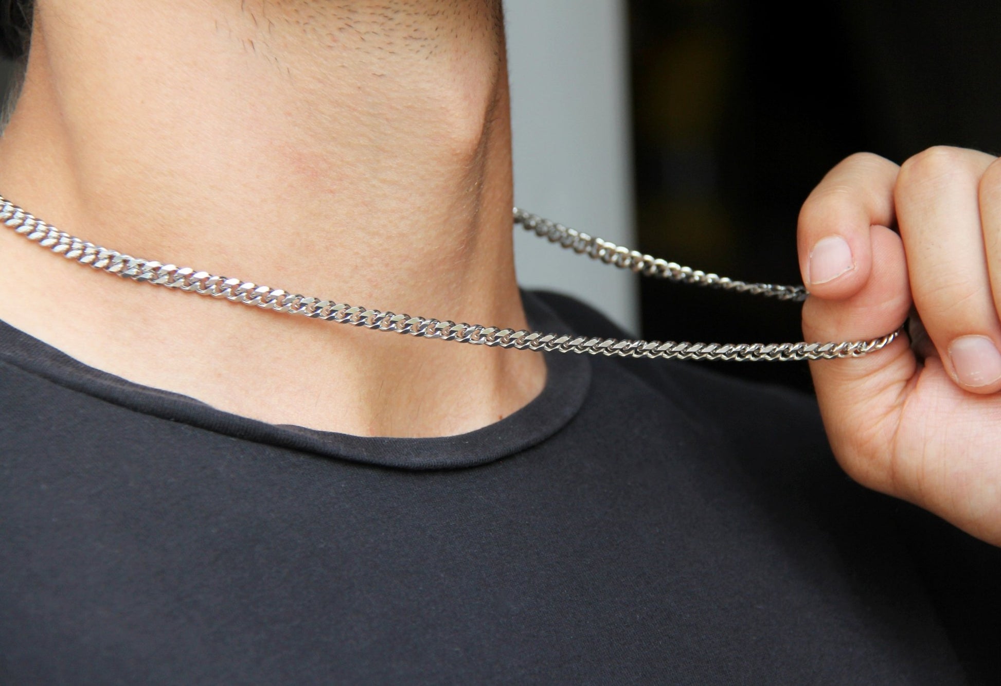 Men's Chunky Curb Chain Necklace
