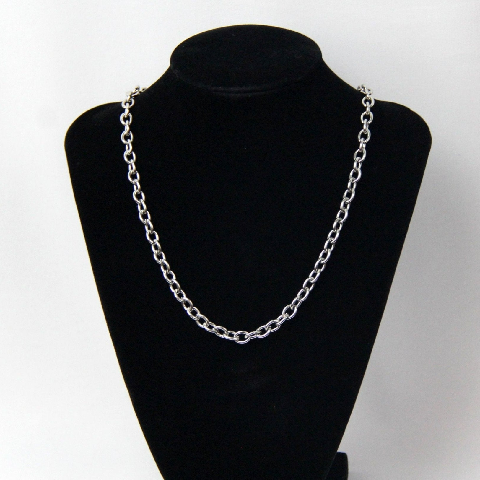 Big chunky silver on sale necklaces