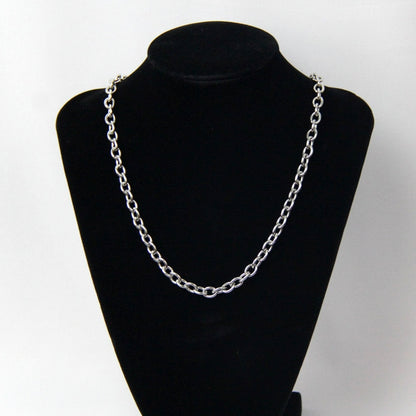Chunky Silver 6mm Rolo Chain Necklace For Men or Women - Necklace - Boutique Wear RENN