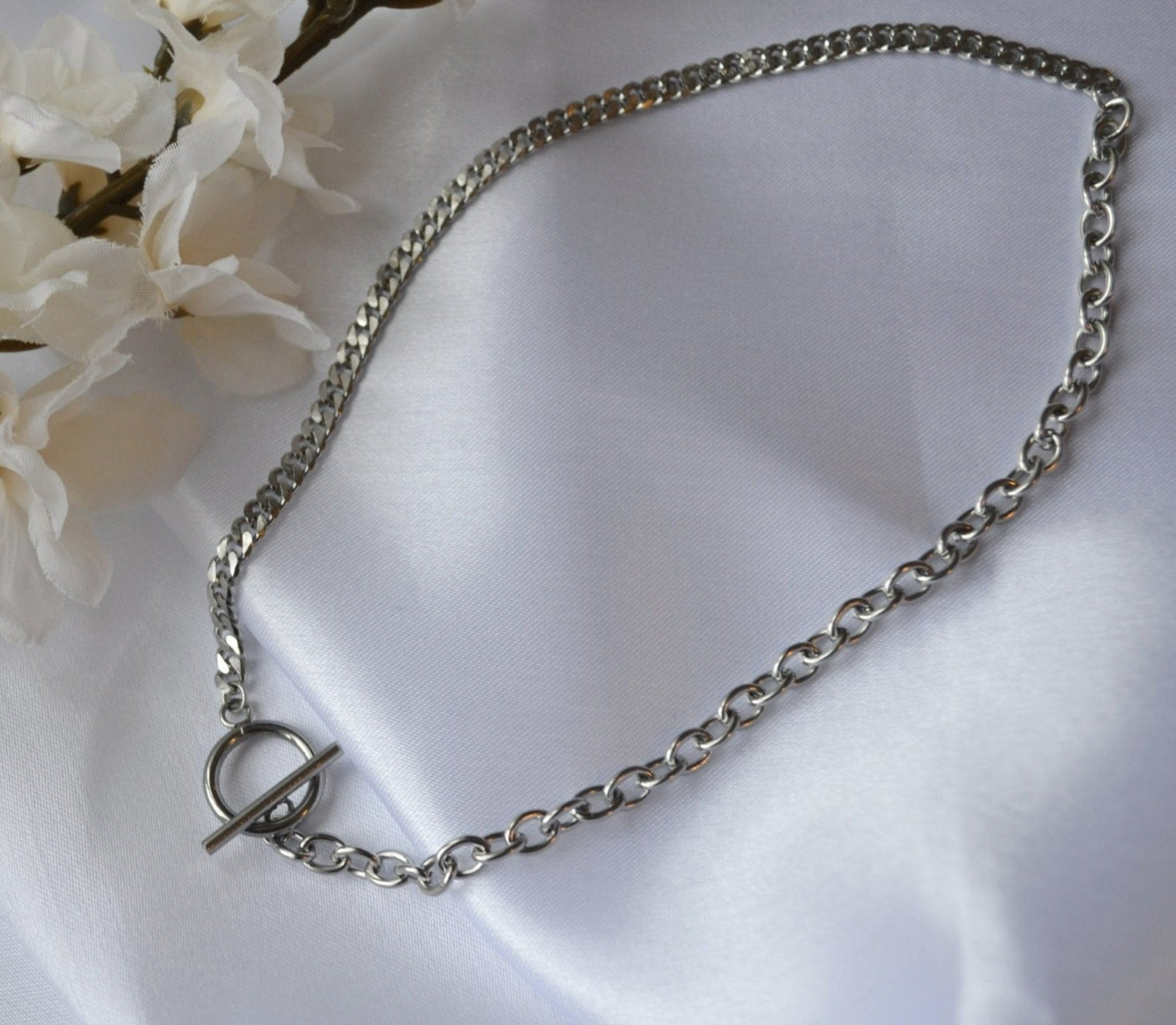 Silver Toggle Bar Chunky Choker Necklace Chunky T-bar Chain - Etsy | Chunky choker  necklace, Chunky choker, Custom silver jewelry
