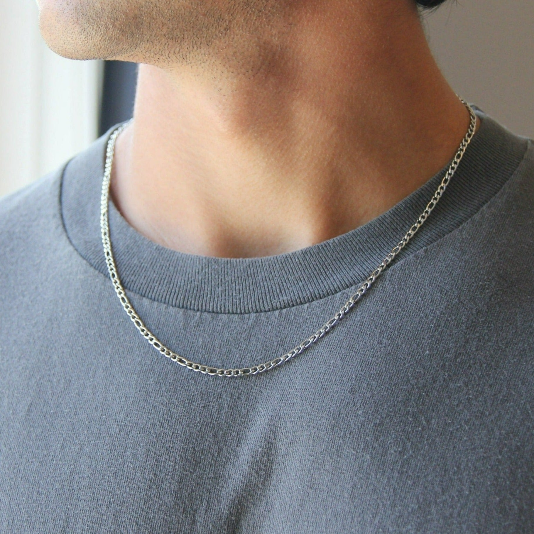 Italian FIGARO Chain in 18k GOLD 55cm or 50cm for MEN and Women to Give as  a Gift - Etsy