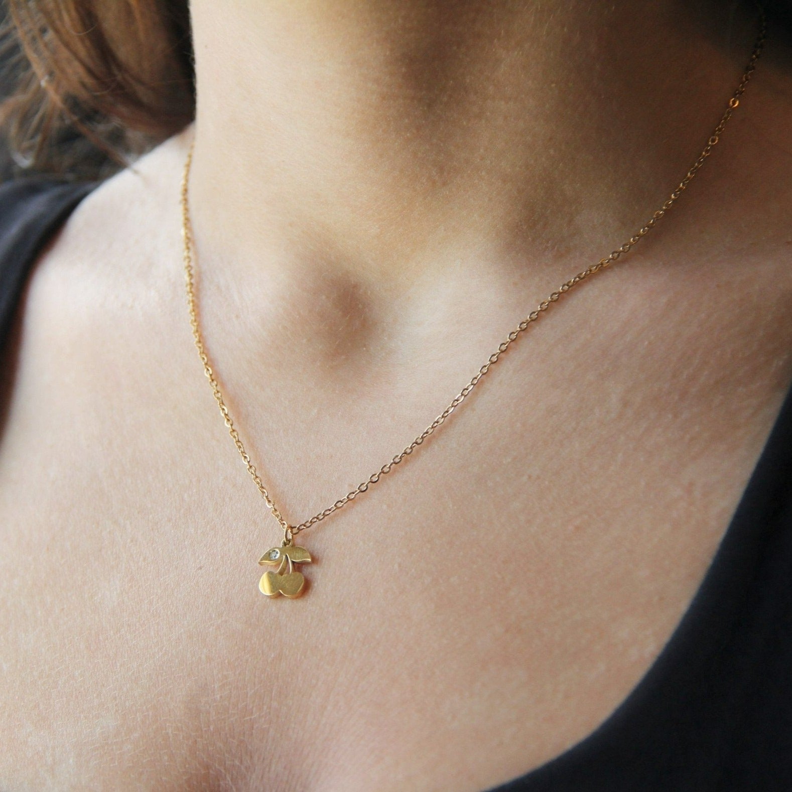 Small Monstera Leaf Pendant with a Solid Gold Necklace - Tales In Gold