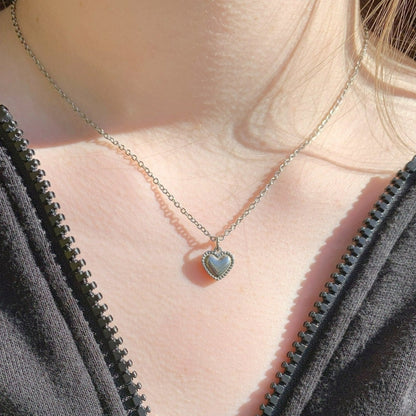 Dainty Silver Heart Pendant Necklace For Women - Necklace - Boutique Wear RENN