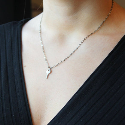 Three Keys Necklace, Minimal Jewelry, Tiny Key Pendant, Friendship