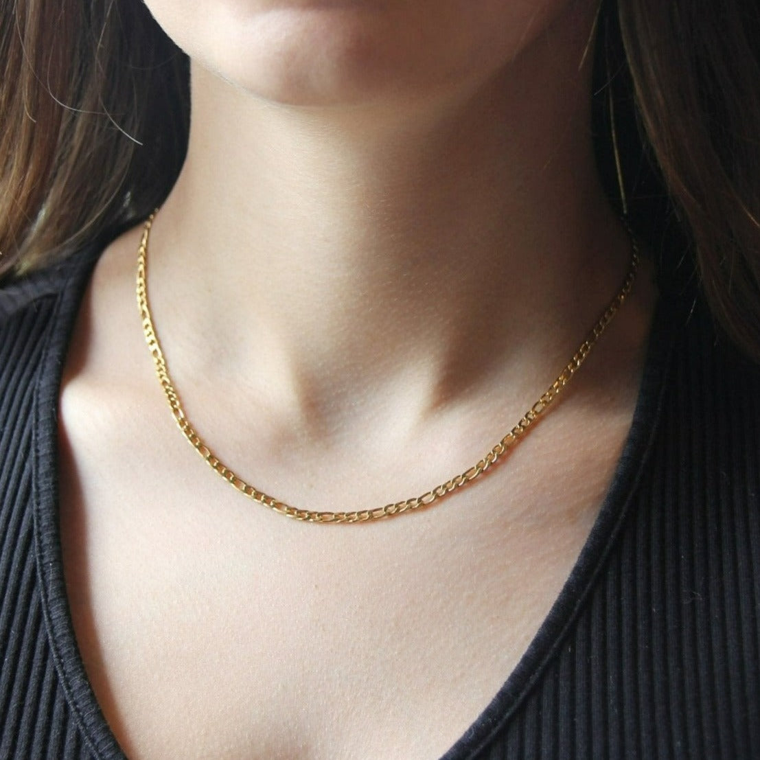 Figaro gold chain 2.8 mm | JewelryAndGems.eu