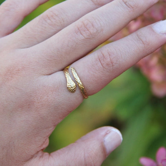 Gold Adjustable Snake Ring For Women - Ring - Boutique Wear RENN