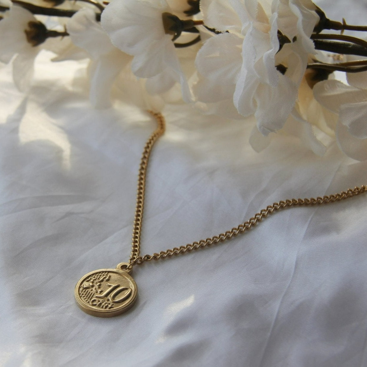 10k gold on sale coin necklace