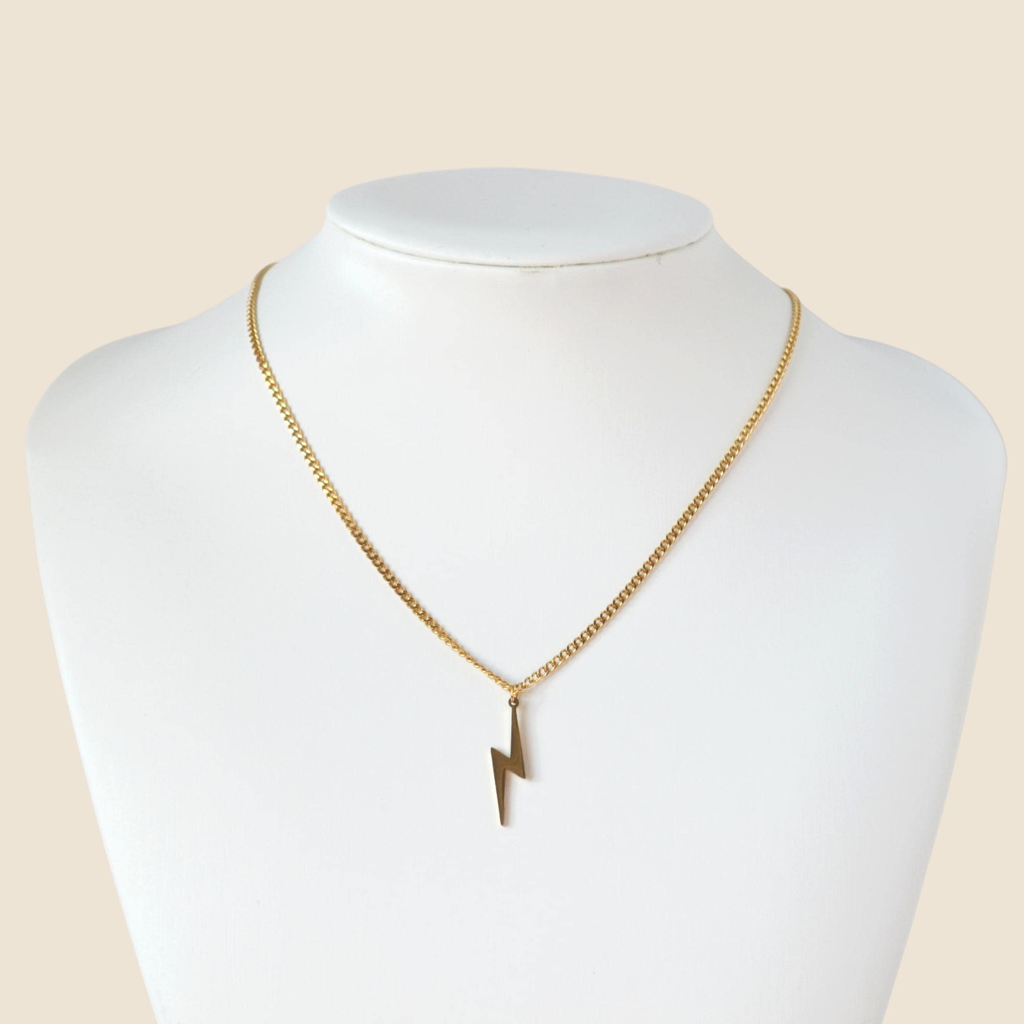 Buy Yfe Thunder Necklace Lightning Bolt Necklace Minimalist Choker for  Women and Girls Jewelry Gifts Lightning Charm (Gold) at Amazon.in