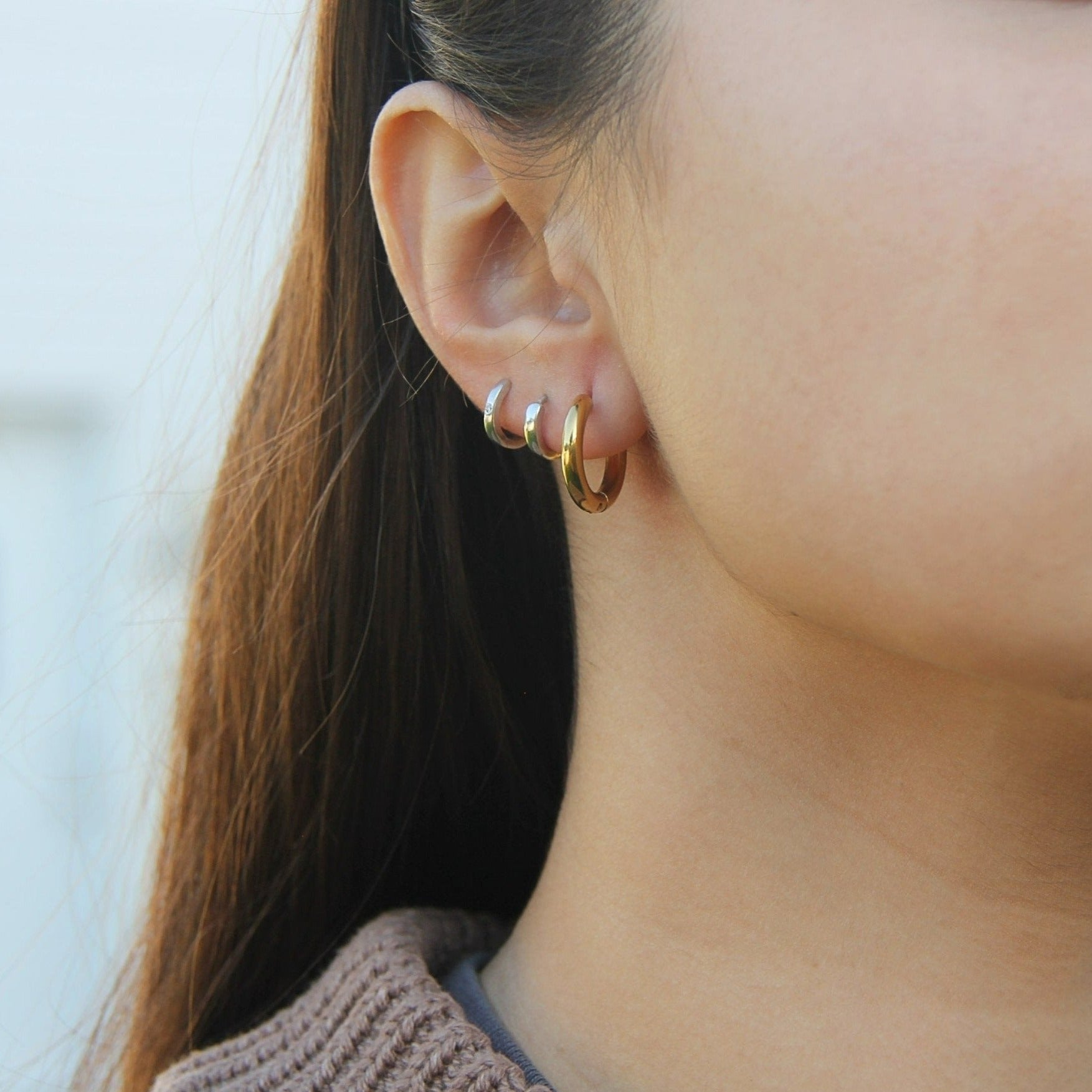 Gold Round Hoop Earrings For Women - Earrings - Boutique Wear RENN