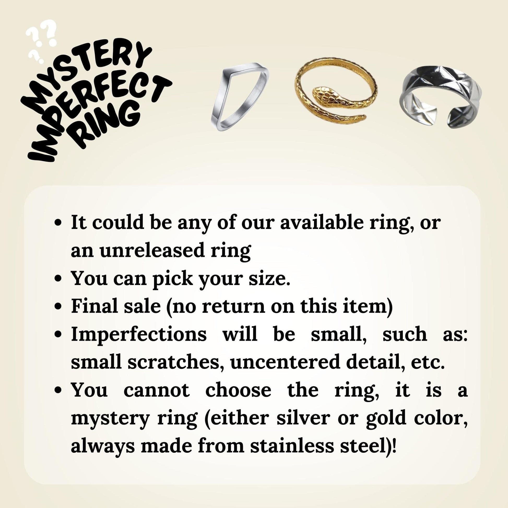 Mystery Imperfect Ring - Ring - Boutique Wear RENN