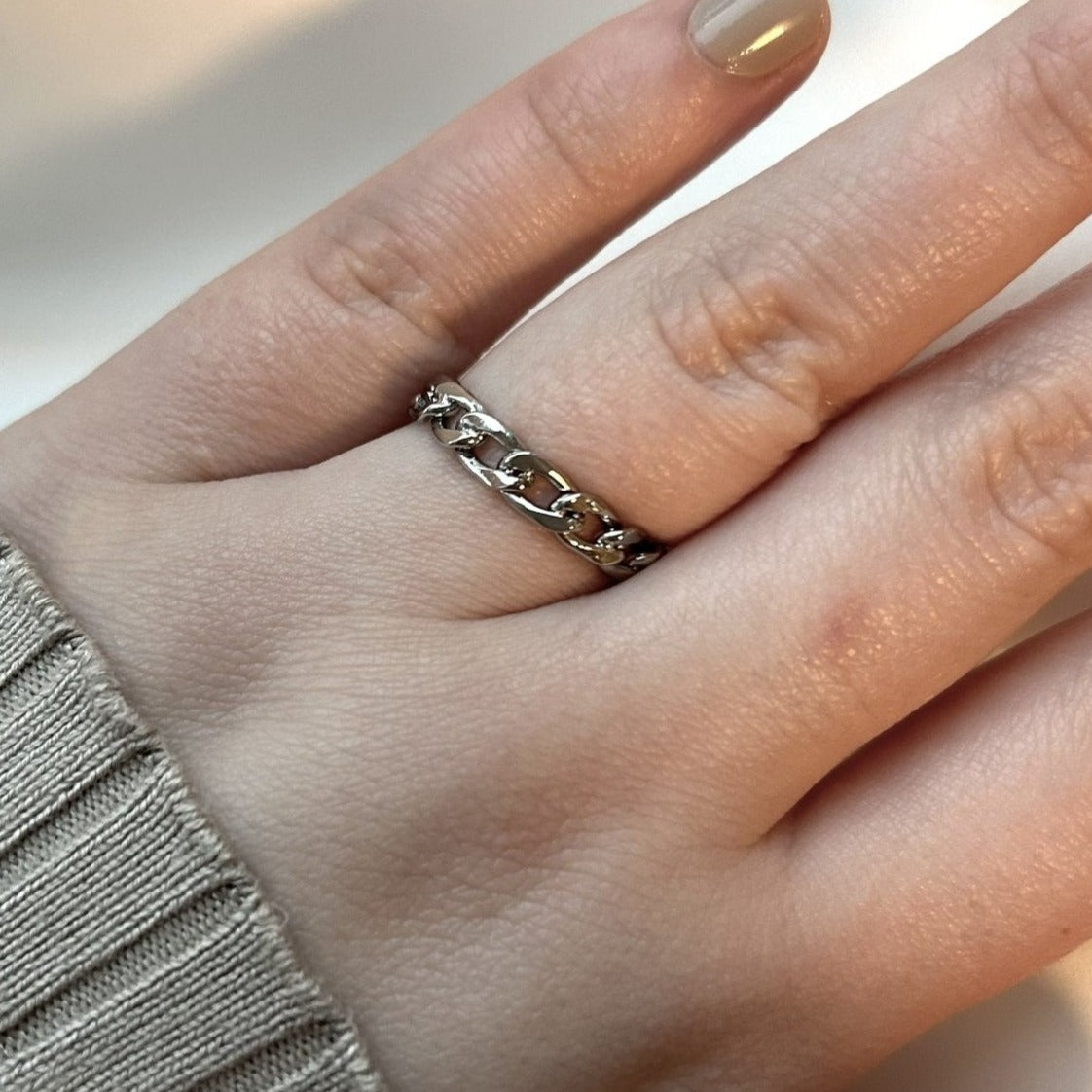 Ring for men, cuban chain style ring, silver men's ring, boyfriend gif –  Shani & Adi Jewelry
