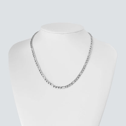 Silver 4.5mm Figaro Chain Necklace For Men or Women - Necklace - Boutique Wear RENN
