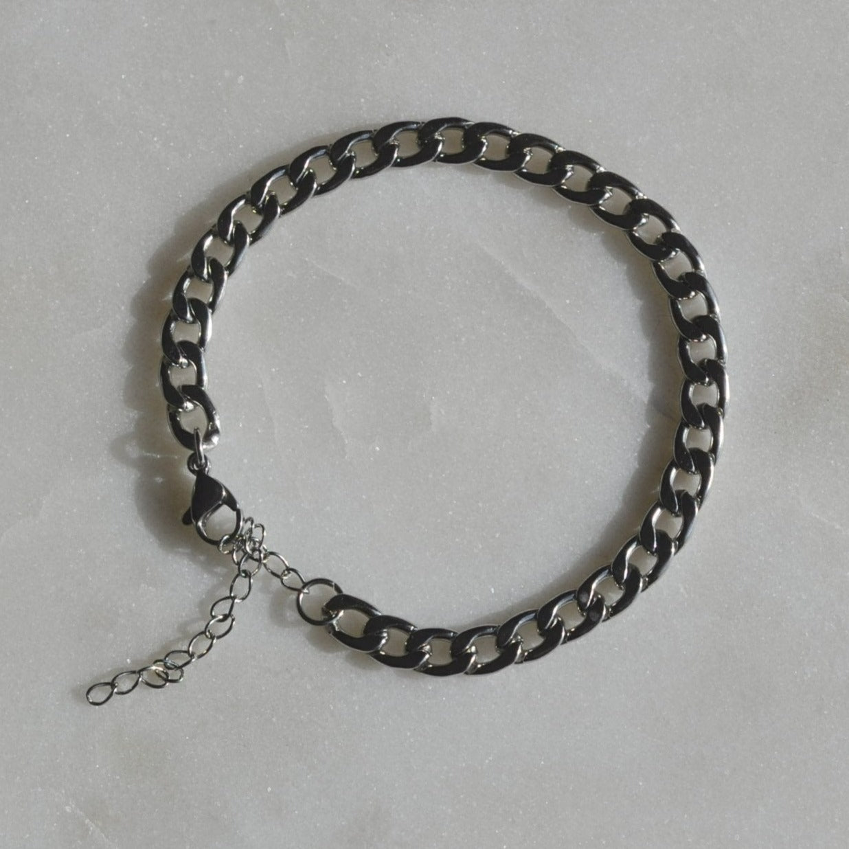 Silver 6mm Curb Chain Bracelet or Anklet For Men or Women - Bracelet - Boutique Wear RENN