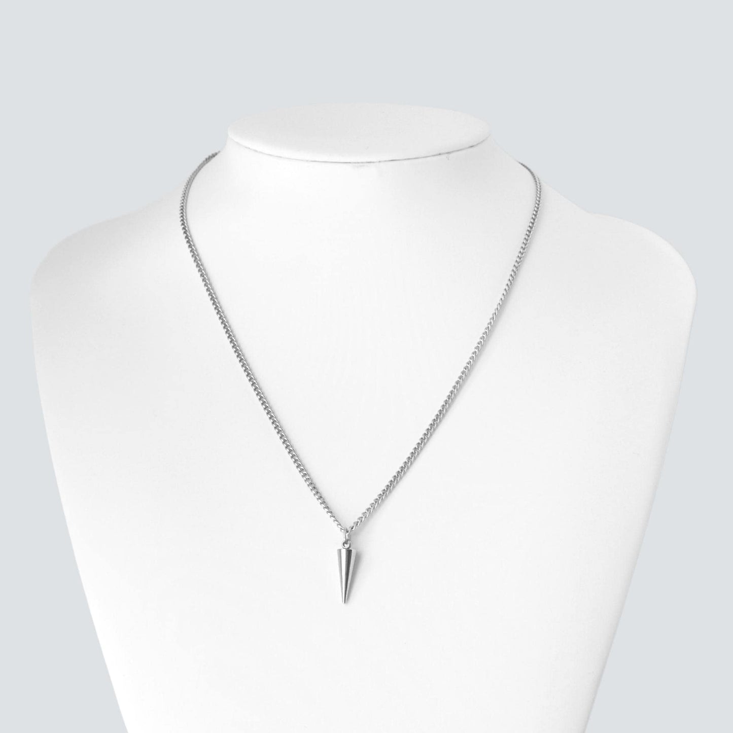 Silver Spike Pendant Necklace For Men or Women - Necklace - Boutique Wear RENN